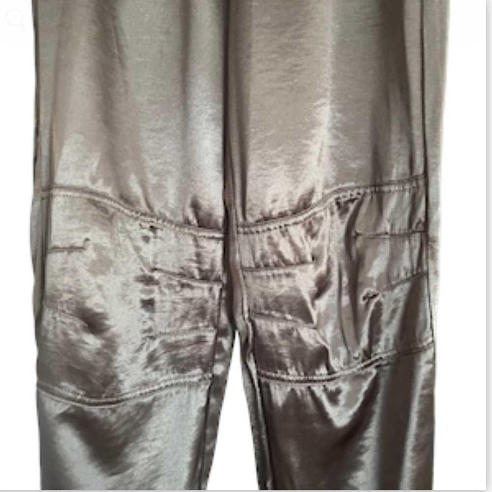 ANTHROPOLOGIE CURRENT AIR Satin Moto Jogger Pant - Picture 2 of 10